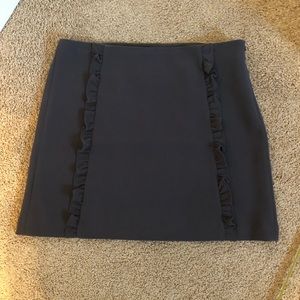 Loft - Gray Ruffle Skirt